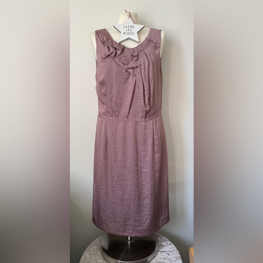 LOFT Mauve / Dusty Purple Sleeveless Midi Dress